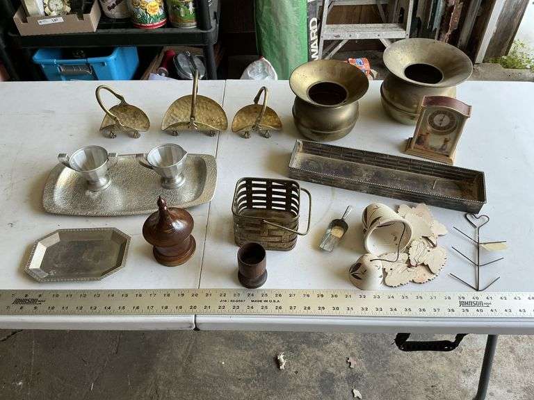 Brass items and decor