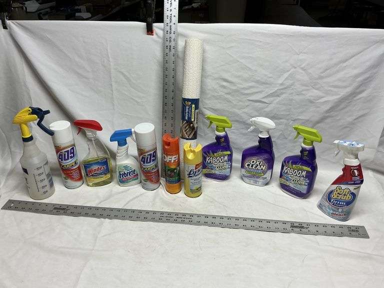 Assorted cleaners and easy liner
