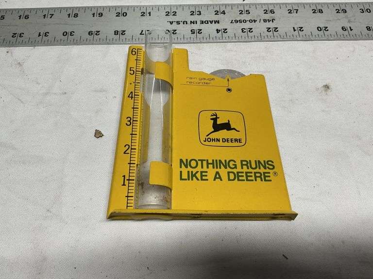 John Deere rain gauge