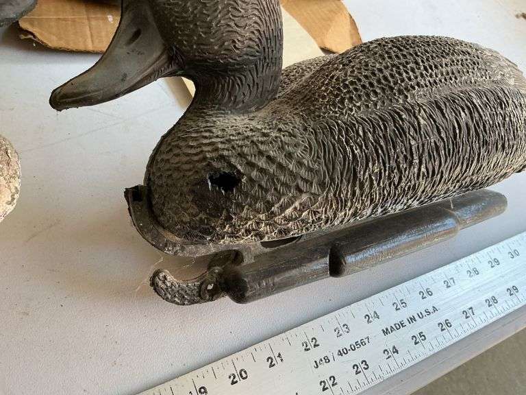 Styrofoam/plastic duck decoys