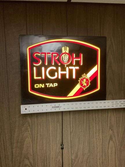 Stroh Light on Tap beer light, works