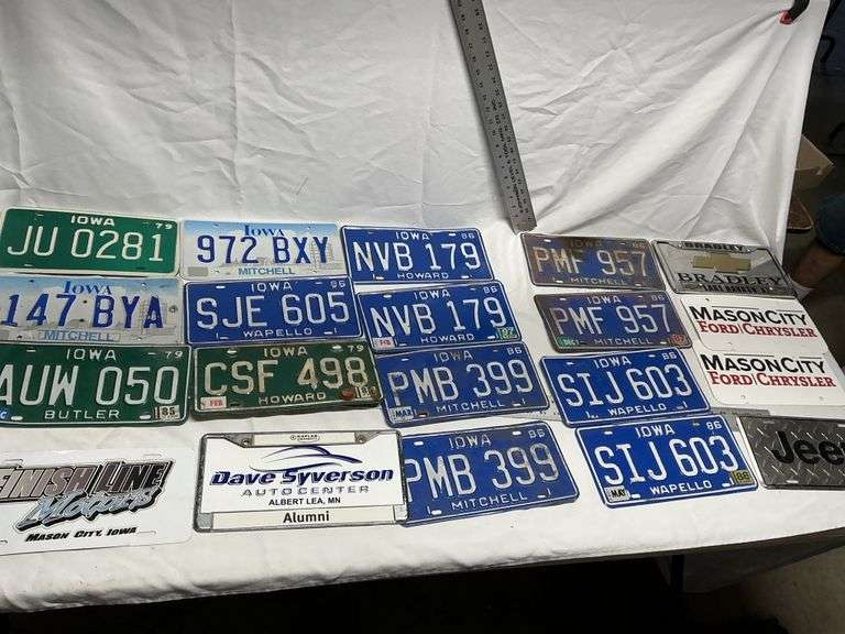License plates, etc