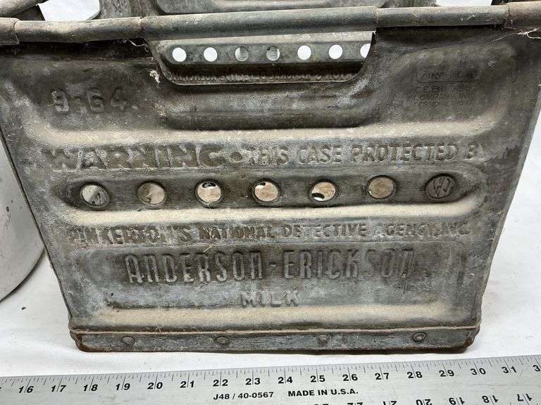Anderson Erickson zinc crate and diaper pail