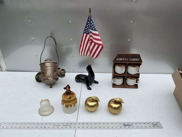Heavy brass apples/hanging oil lamp, etc
