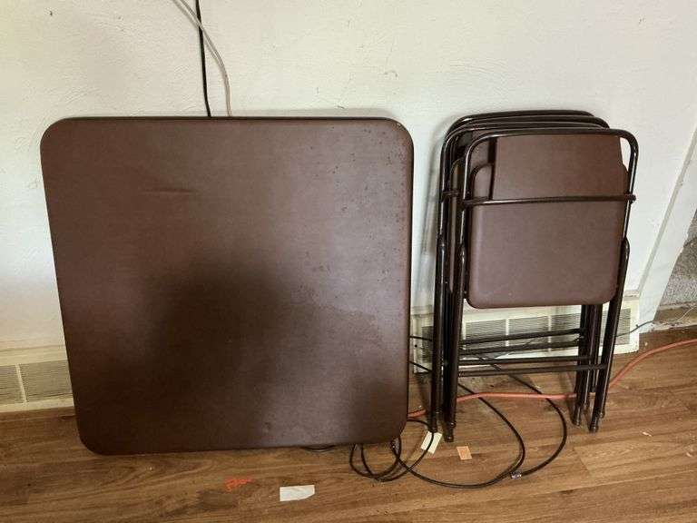 Card table and chairs