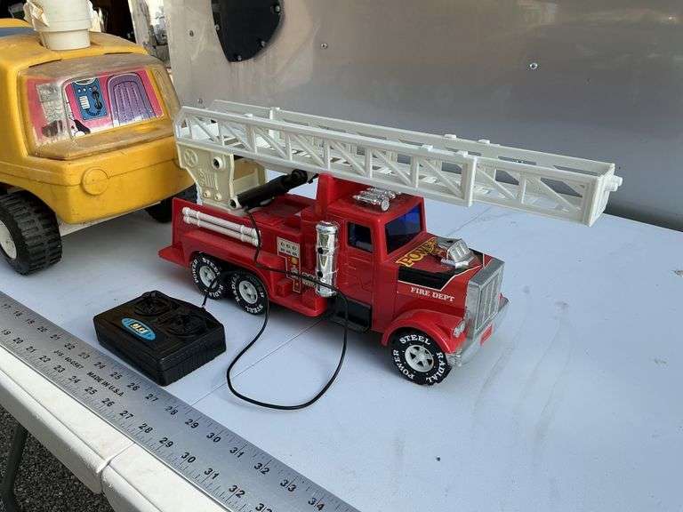 Fisher-Price school bus and RC truck