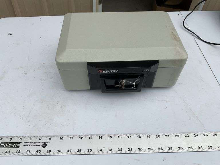 Sentry fire lock box with keys