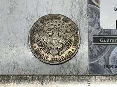 1908 D barber half dollar