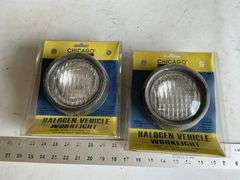 Halogen vehicle work lights