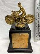 Vintage motorcycle trophies