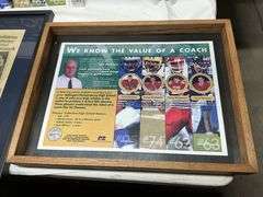 Local football wall hangings and Hawkeyes wreath