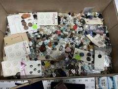 Buttons, sewing items