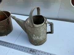 Galvanized watering can/coal bucket and cast