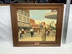 1950s painting downtown Waterloo, Ia