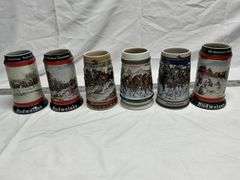 Budweiser beer steins