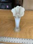 White opalescent vase