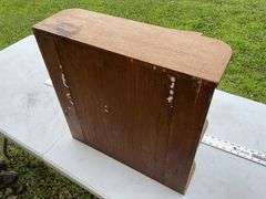 Antique oak medicine cabinet