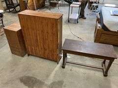 Piano bench/shelf/lamp table