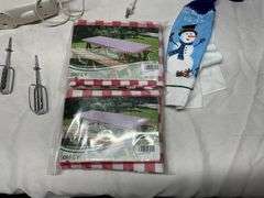 Picnic table covers/mixer and iron
