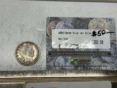 1908 D barber half dollar