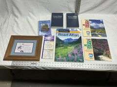 Road Atlas’ and wall hanging
