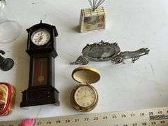 Assorted clocks and decor