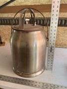 McCormick Deering stainless steel milk bucket