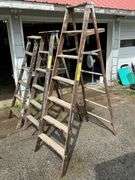 Wooden step ladders