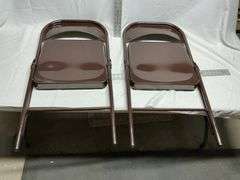 Metal folding chairs
