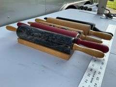 Rolling pins, one marble.