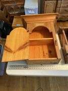 Wooden cabinet and shelf