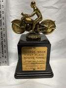 Vintage motorcycle trophies