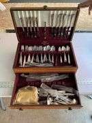 Rogers flatware set with case