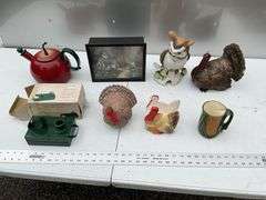 Turkey figurines, etc.