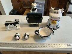 Cow figurines/cookie jar etc