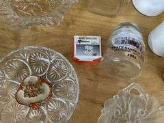 Canisters and assorted glassware, etc.