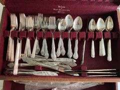 Rogers flatware set with case