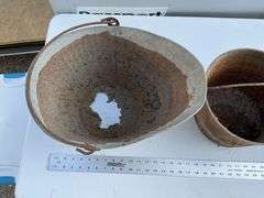 Galvanized watering can/coal bucket and cast