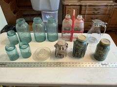 Ball jars and chicken waterer, etc.
