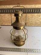 Brass oil lamp