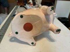 Piggy bank and figurines, etc.