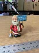 Vintage metal wind up Santa