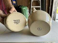 Stoneware type pots and canister