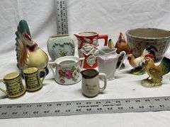Decorative pieces-some chips, bowl has large