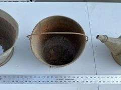 Galvanized watering can/coal bucket and cast
