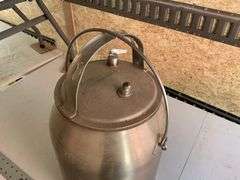 McCormick Deering stainless steel milk bucket