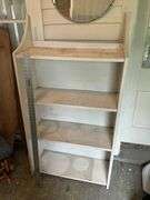 Wooden shelving unit