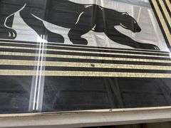 Art Deco panther mirror 40 x 30