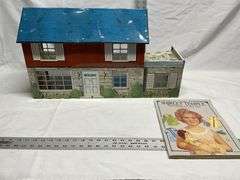 Vintage dollhouse & Shirley Temple paper dolls