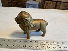 Cast iron lion bank